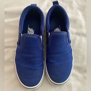 Boys VANS Slip Ons, Size 3, Blue